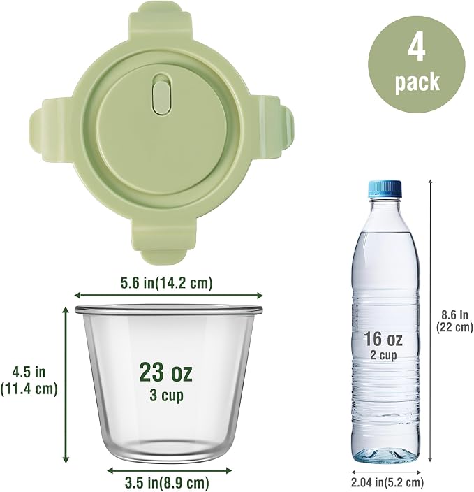 Freshmage 23oz Glass Meal Prep Containers - Image 8
