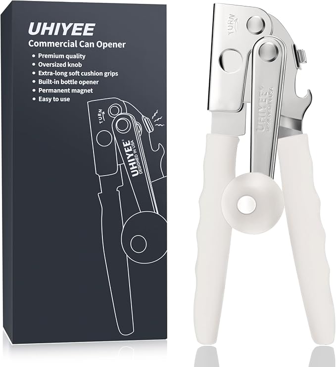Commercial Can Opener, UHIYEE Hand Crank Can Opener Manual Heavy Duty - Image 8
