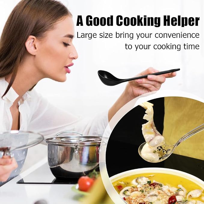 Large Plastic Serving Spoons, Disposable Heavy Duty Serving Spoons, Long Handle - Image 4