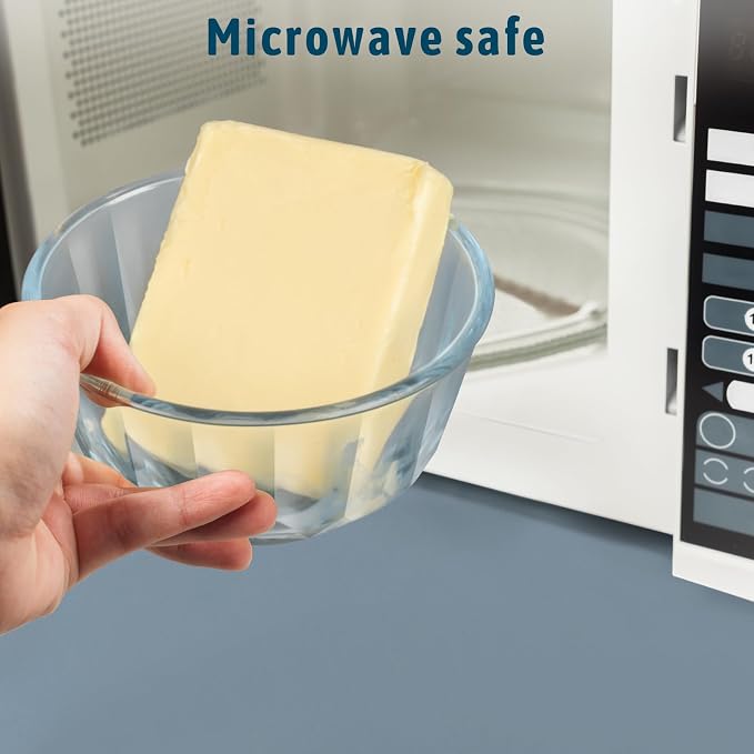 Freshmage Mixing Bowls with Airtight Lids Sets, 5 Packs Thick Glass Nesting - Image 7