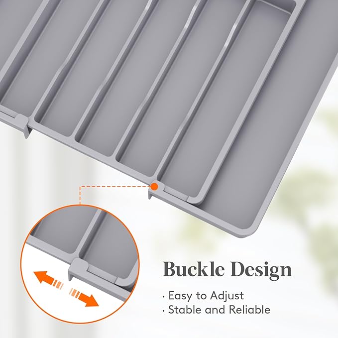 Lifewit Silverware Drawer Organizer, Expandable Utensil Tray - Image 6