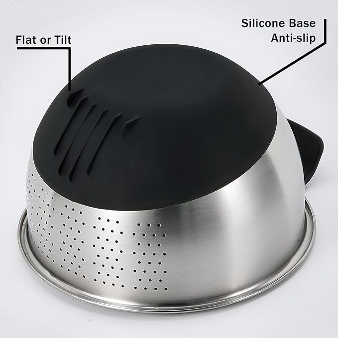 Rice Washing Bowl with Strainer Quinoa Washer Bowl, Stainless Steel Side - Image 5