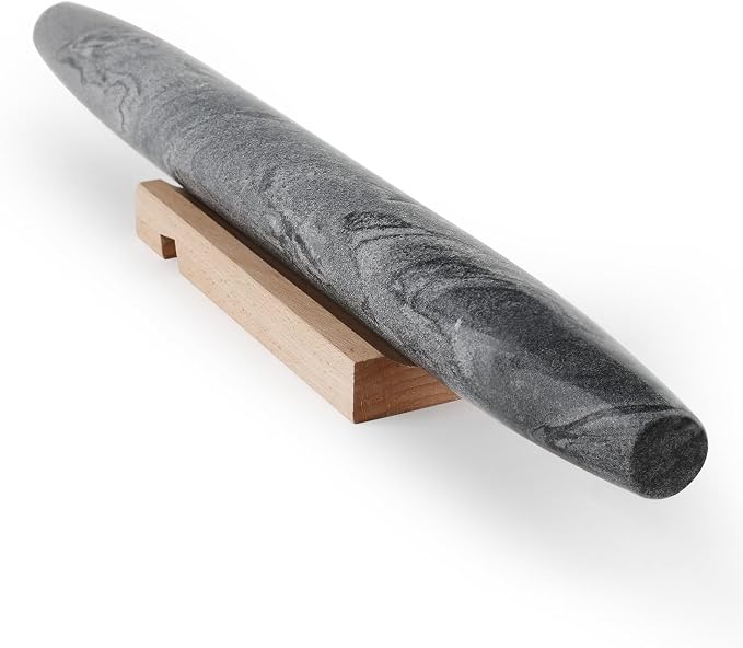 Koville African Natural Marble French Rolling Pin, 16inch Non-Stick Rolling Pin by Koville