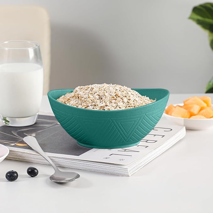 Wheat Straw Bowls Set 26 OZ, Unbreakable Cereal Bowl 4 Pack, Bowls - Image 6