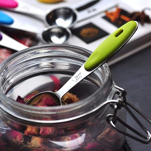 Fsdifly-Stainless Steel Measuring Spoons 5 Piece Stackable Set - Image 6