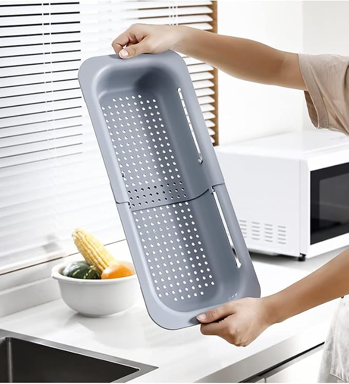 NIWWIN Collapsible Kitchen Colander Strainer, Expandable Over the Sink Colander - Image 2