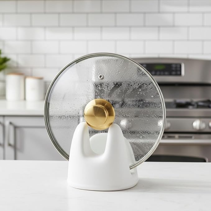 Nihow Pot Lid Holder: Stable Ceramic Pan Lid Holder - Image 4