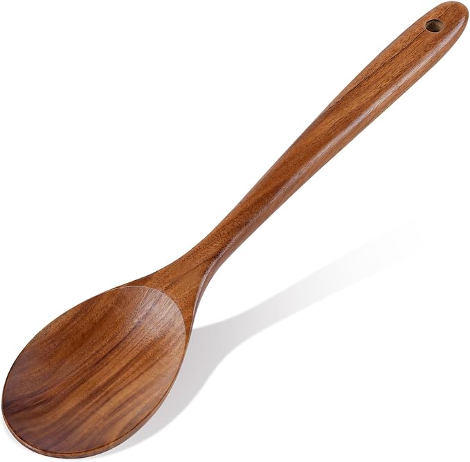 Wooden Spoons for Cooking, Natural Premium Teak Wooden Spoons, Good Grip Large by Unknown
