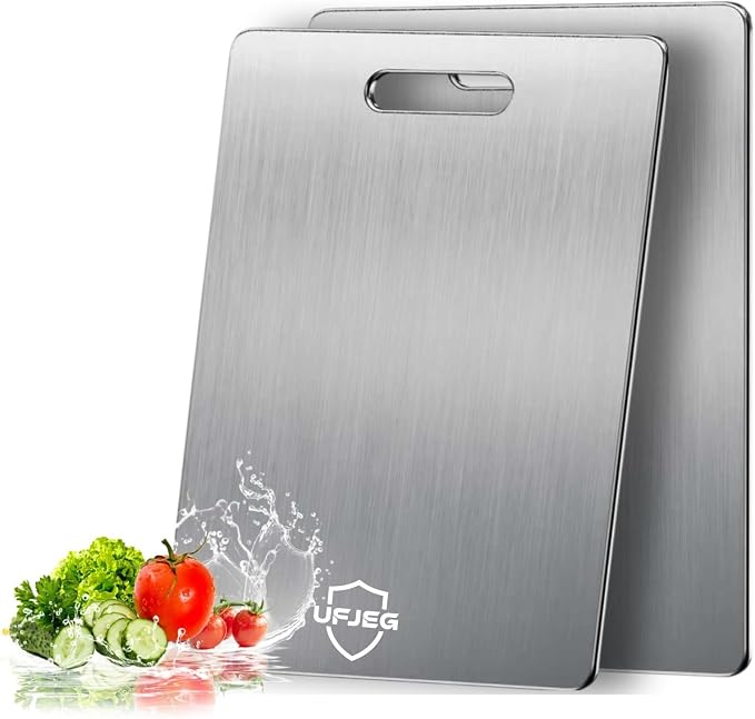 Titanium Cutting Board, Non Toxic, Double-Sided Food Grade Chopping Board by UFJEG