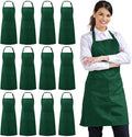 Syntus 12 Pack Bib Apron, Unisex Aprons Adjustable Waterdrop Resistant by Syntus