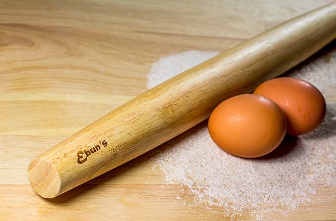French Rolling Pin – 18 Inch Wooden Dough Roller - Image 8