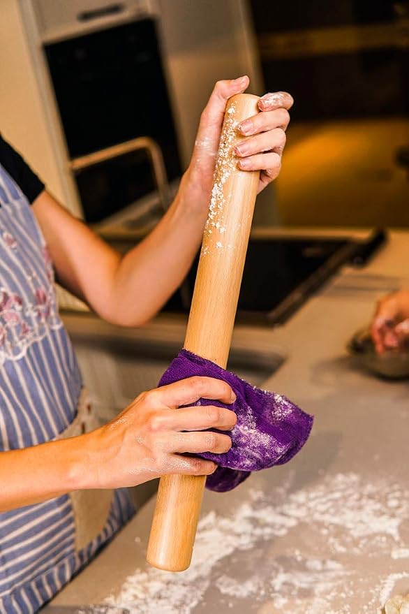 Rolling Pin for Baking Wood Rolling Pins 15.8-inch Dough Roller, Non-stick - Image 5