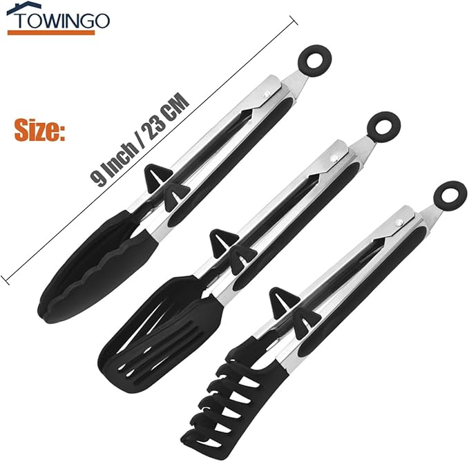 Kitchen Tongs, 9 Inch Tongs for Cooking - Image 4