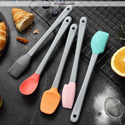 Mini Silicone Spatula Set of 5 - Heat Resistant & Nonstick Rubber