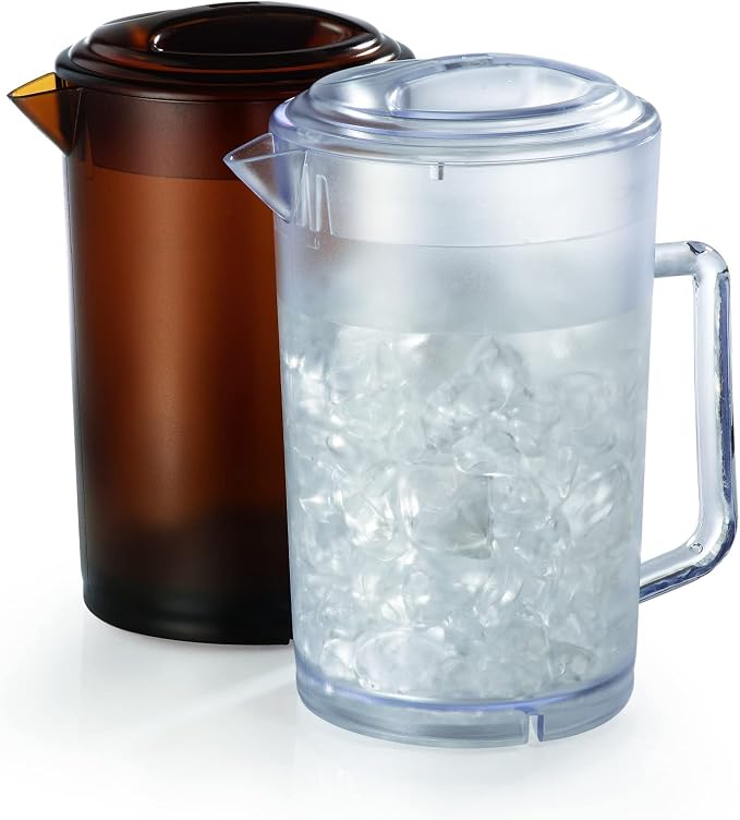 G.E.T. P-3064-1-CL-EC Heavy-Duty Shatterproof Plastic 2 Quart Pitcher - Image 9