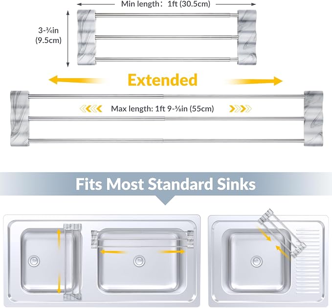 Tomorotec Adjustable Over-The-Sink Kitchen Rack - Image 2