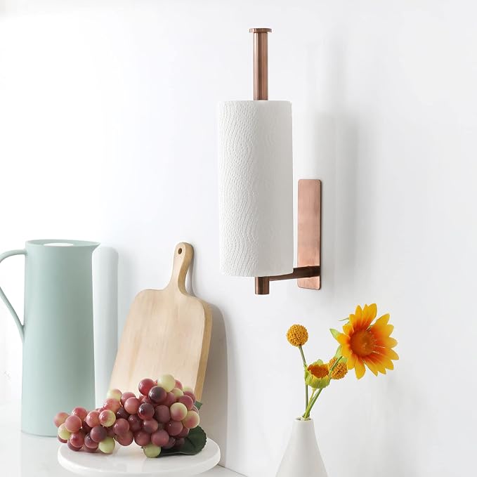 theaoo Rose Gold Paper Towel Holder - Image 3