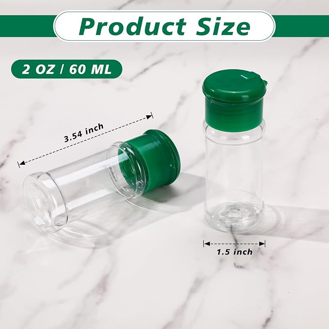 Amyhill 100 Pcs Plastic Spice Bottles Spice Jars - Image 2