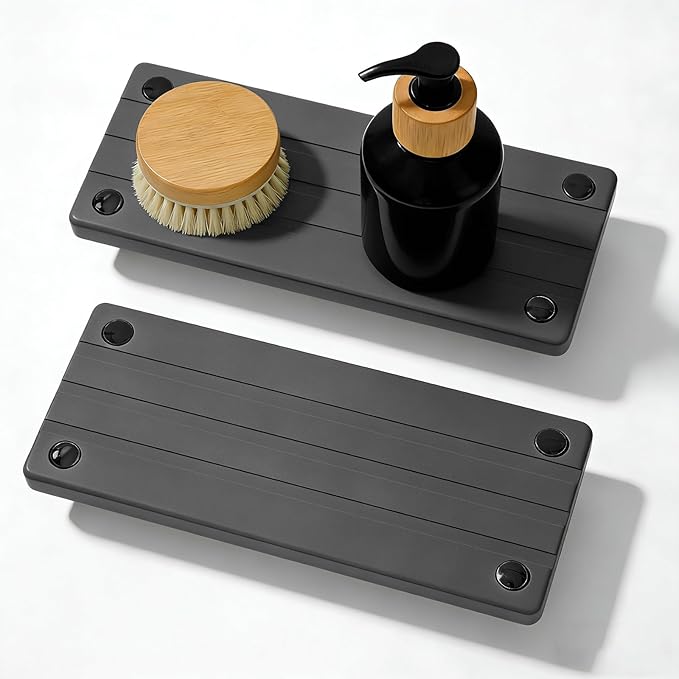 2PCS Instant Dry Sink Caddy for Bathroom Counter, Durable Kitchen Sink Organizer by Unknown