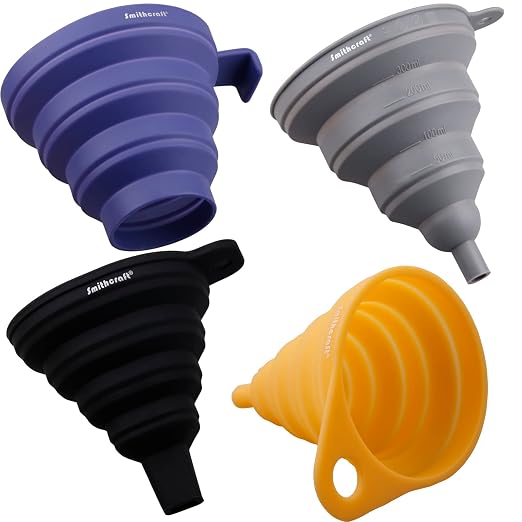 Funnel Set 4, Silicone Funnels for Kitchen, Collapsible Funnels for Water Bottle - Image 2