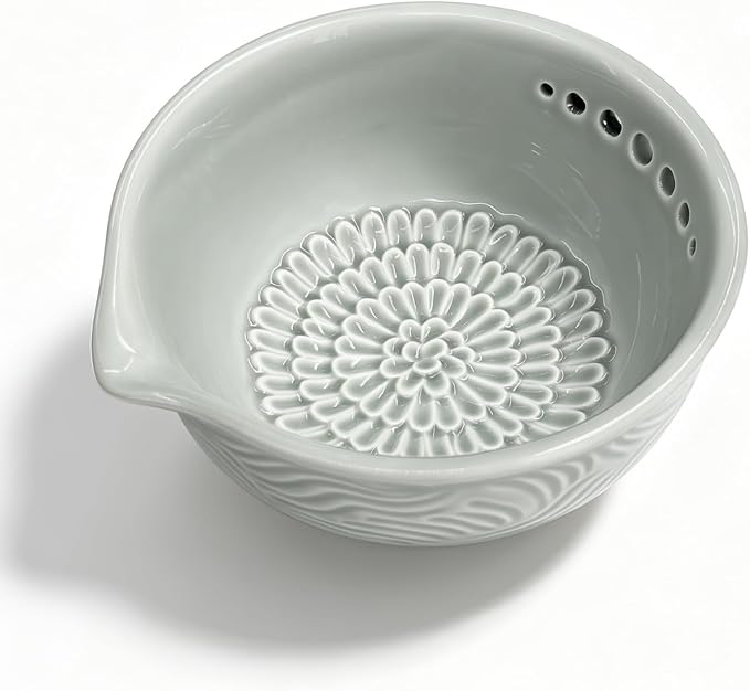 Grater Plate, 3 in 1 Ceramic Ginger Grater Bowl by Unknown