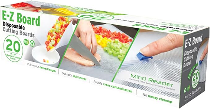 Mind Reader E-Z Board Disposable Plastic Cutting Board, 20 sf, 13.78"L x 3.35"W - Image 9