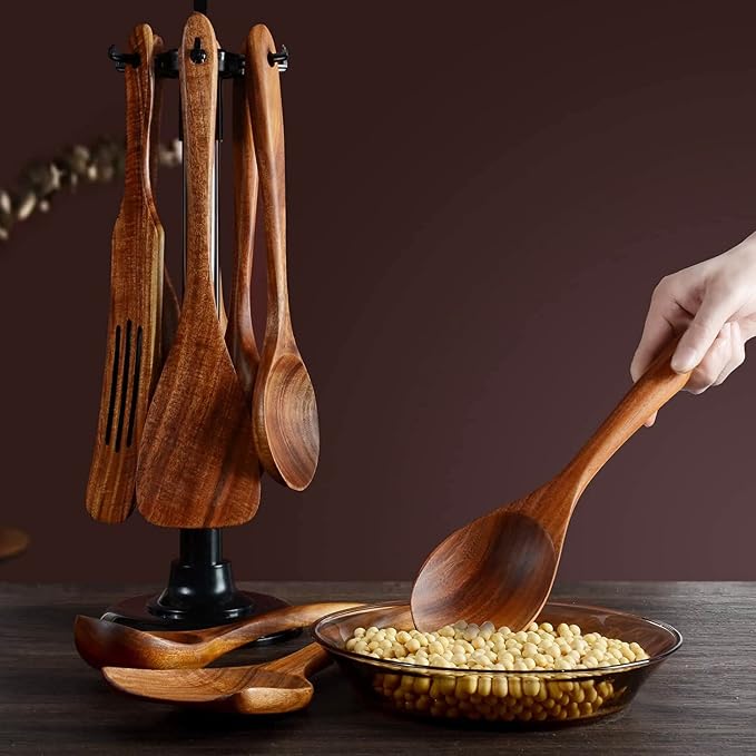 12 Pack Wooden Spoons for Cooking - Image 5