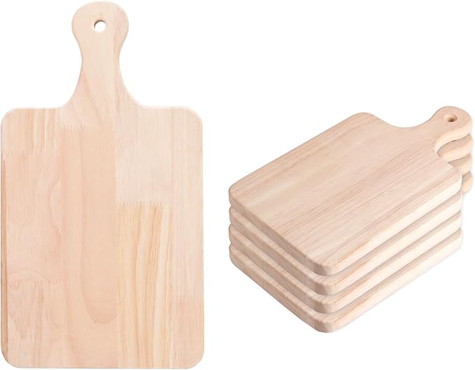 LZMS 4 Packs 18" x 8" Wood Serving Boards Set | Unfinished Wood Crafts by LZMS