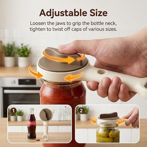 4-in-1 Jar Opener for Seniors -Adjustable Lid Opener - Image 2