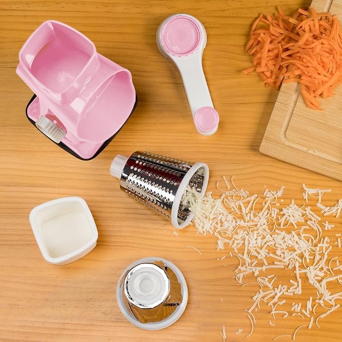 KEOUKE Rotary Cheese Grater Hand Crank Pink - Image 7