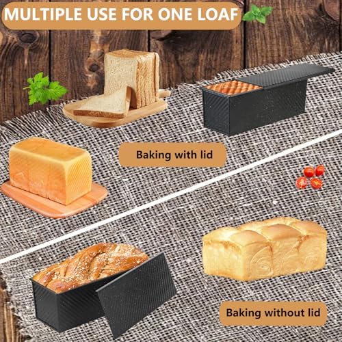 SS&CC Pullman Loaf Pan with Lid 13x4 | 2.2lb Carbon Steel Bread Pan