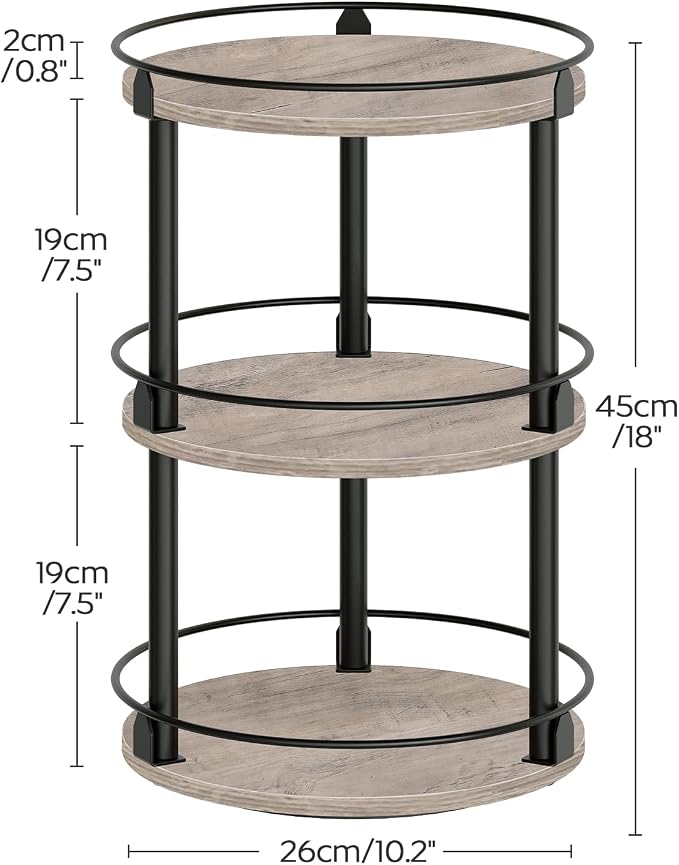 YATINEY Spice Rack, 3-Tier Turntable Organizer, Rotating Spice Rack Organizer - Image 7