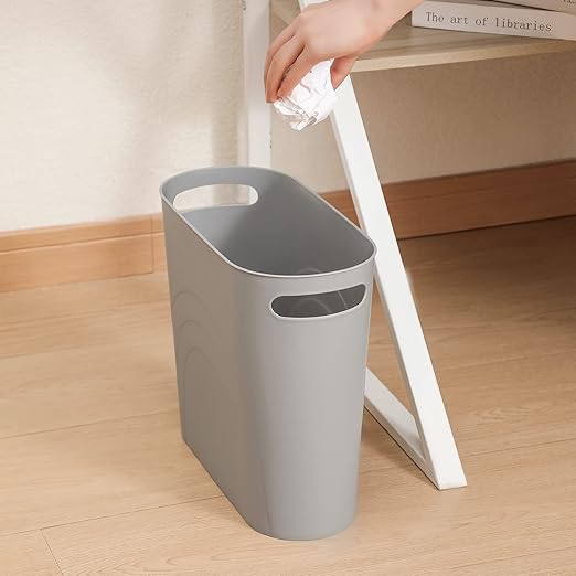 rejomiik Small Trash Can, Slim Garbage Can Plastic Waste Basket - Image 5