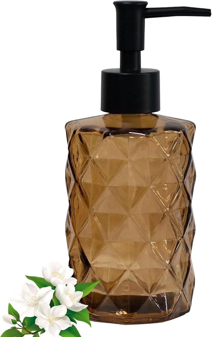 12Oz Small Glass Soap Dispenser by Guokanfly
