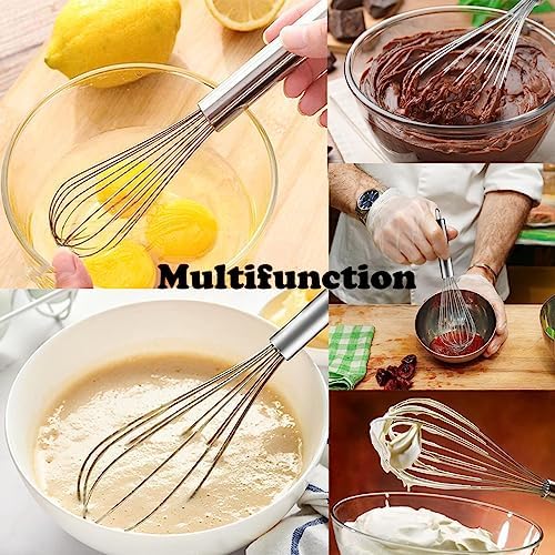 Polly Online Stainless Steel Whisk Set, 3 Packs Balloon Whisk for