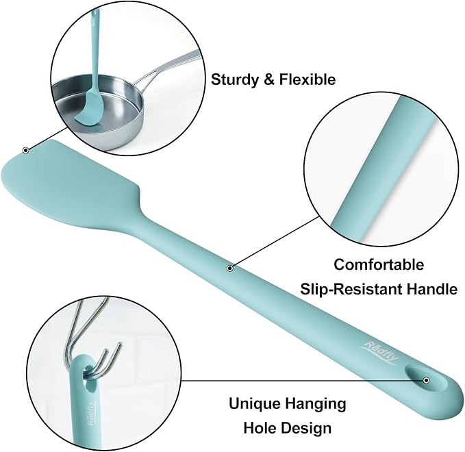 Redfly Silicone Spatula Set, 5 Piece Food Grade Silicone Cooking Utensils Set - Image 3