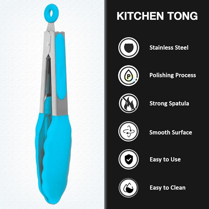 Small Serving Tongs Set of 3, Mini Tongs - Image 3