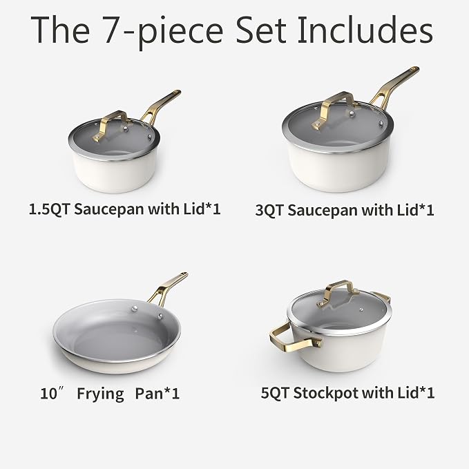 7-Piece Ceramic Nonstick Cookware Set - Image 3