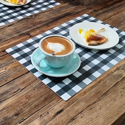 Buffalo Plastic Check Plaid Placemats Wipeable Easy Clean Washable