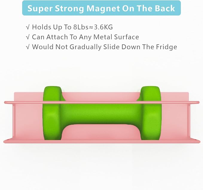 Magnetic Spice Rack For Refrigerator, Space Saving Magnetic Shelf For Fridge - Image 3