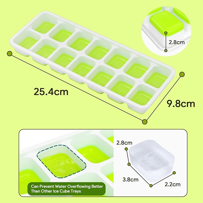 Ice Cube Trays 4 Pack, Airabc Silicone Ice Cube Trays - Image 5