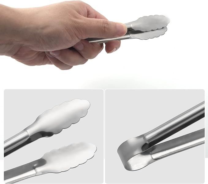 Serving Tongs, Buffet Tongs, ACAUTO Stainless Steel Food Tong Serving Tong - Image 3