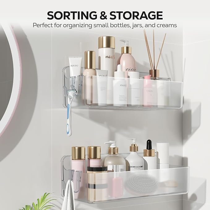 Nieifi Adhesive Wall Shelf, Shower Shelves, Shower Organizer - Image 9