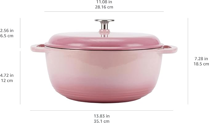 Amazon Basics Enameled Cast Iron Dutch Oven Pot - Image 4