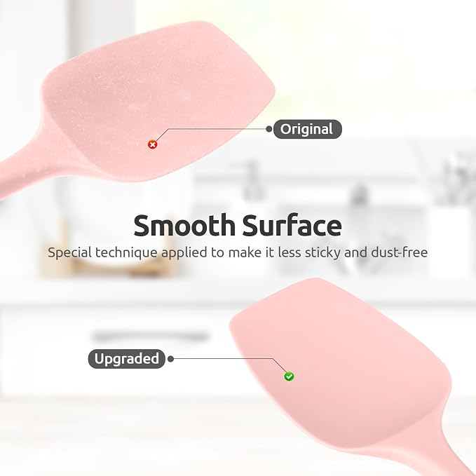 Heat Resistant Silicone Spoon Spatula: U-Taste 600ºF High Heat Flexible 11.38in - Image 8