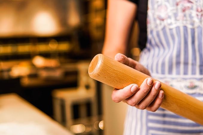 Rolling Pin for Baking Wood Rolling Pins 15.8-inch Dough Roller, Non-stick - Image 6