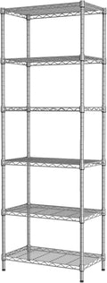 SINGAYE 6 Shelf Wire Shelving Unit Adjustable Metal Shelves Standing Bathroom by SINGAYE