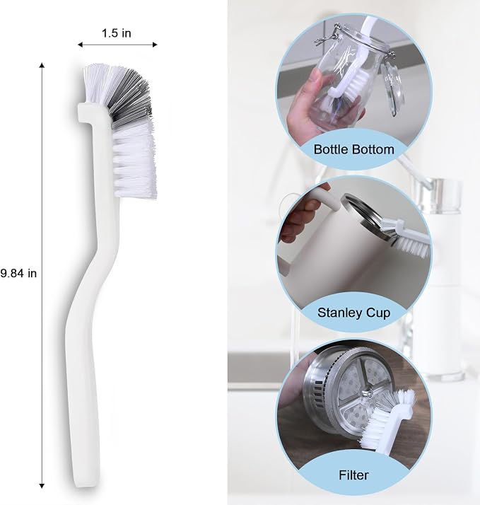 9 Pack Crevice Cleaning Brush Set, Hard Bristle Detail Brush Set - Image 2