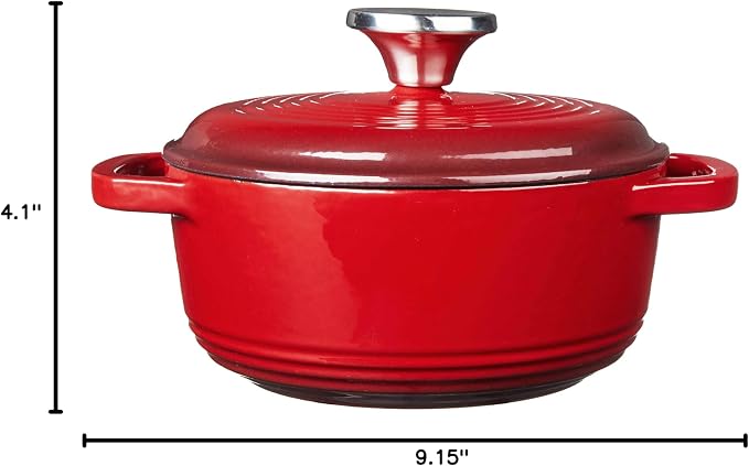Lodge 1.5 Quart Enameled Cast Iron Dutch Oven - Image 3