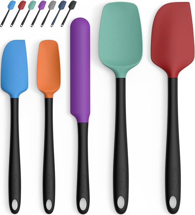 Coukre Silicone Spatula Set of 5, High Temperature Resistant, Food Grade by Coukre